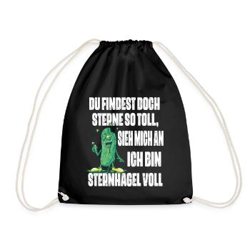 Sieh mich an, ich bin Sternhagel voll! Lustiges - Turnbeutel - Schwarz - Vorne