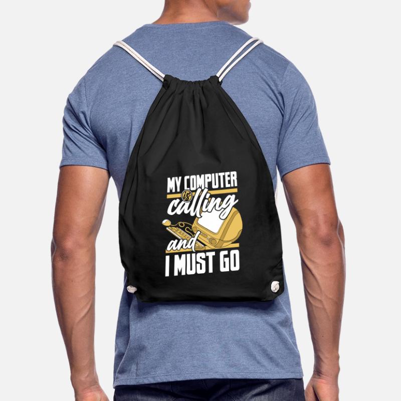 My Computer Is Calling IT Operations Computer Scientist Drawstring Bag