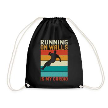 Parkour Freerunning - Drawstring Bag - black - Front