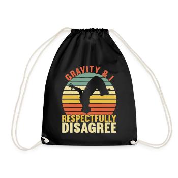 Parkour Freerunning - Drawstring Bag - black - Front