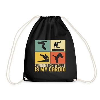 Parkour Freerunning - Drawstring Bag - black - Front