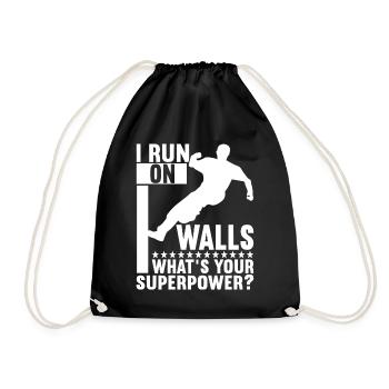 Parkour Freerunning - Drawstring Bag - black - Front