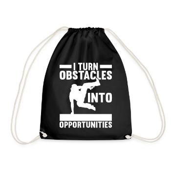 Parkour Freerunning - Drawstring Bag - black - Front