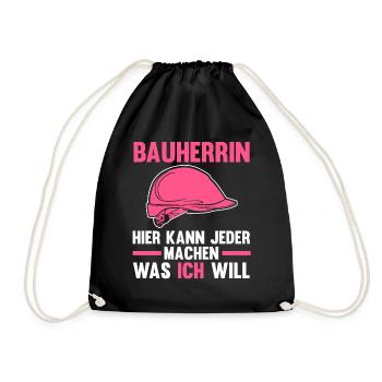 Bauherrin - Turnbeutel - Schwarz - Vorne