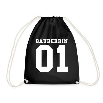 Bauherrin - Turnbeutel - Schwarz - Vorne