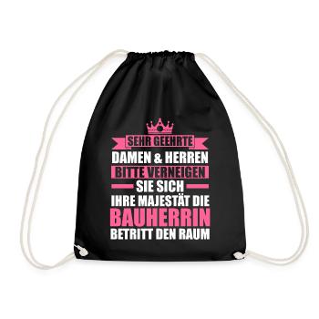 Bauherrin - Turnbeutel - Schwarz - Vorne