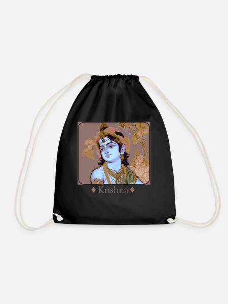 Hindu God Krishna Vishnu Hinduism Deity Mythology - Turnbeutel - Schwarz