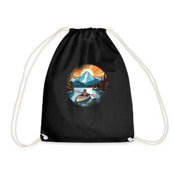 KAYAKS CANOE RAFTING BOAT Kayaking Paddling-paddle - Drawstring Bag - black - Front