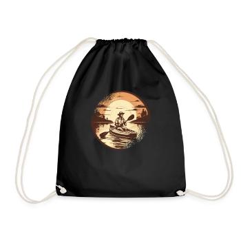 CANOE Kayaking Canadier-Canoe Kayak Canoe-Canoe - Drawstring Bag - black - Front