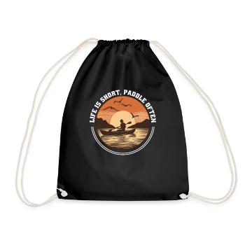 Kanu Canadier-Canoe Kajak Paddle-Life - Turnbeutel - Schwarz - Vorne
