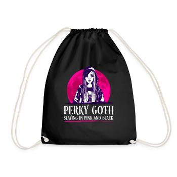 Perky Goth - Meurtre en rose et noir - Goth - Sac de sport léger - noir - Devant