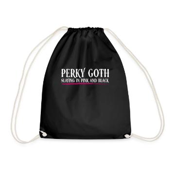 Perky Goth - Meurtre en rose et noir - Goth - Sac de sport léger - noir - Devant