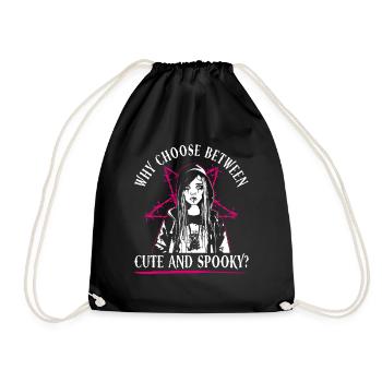Mignon et effrayant? - Bubble Goth Perky Goth - Sac de sport léger - noir - Devant