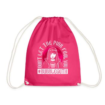 Don't let pink fool you - Bubble Goth - Drawstring Bag - fuchsia - Front