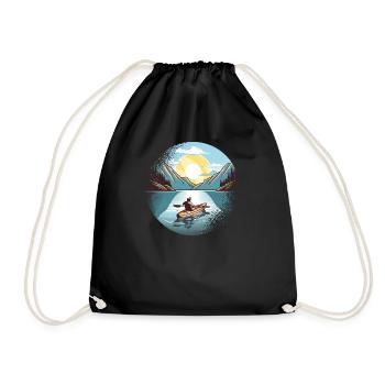 Kayaking Kayaks CANOE RAFTING BOAT PADDLE - Drawstring Bag - black - Front