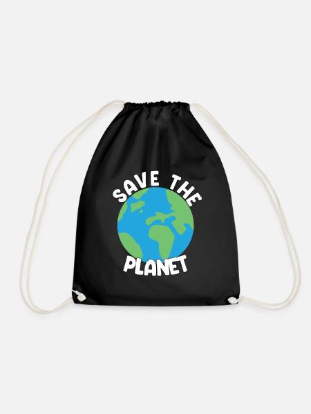Save The Planet - Turnbeutel - Schwarz