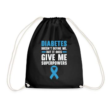 Diabetic Pancreas Diabetes Awareness - Drawstring Bag - black - Front
