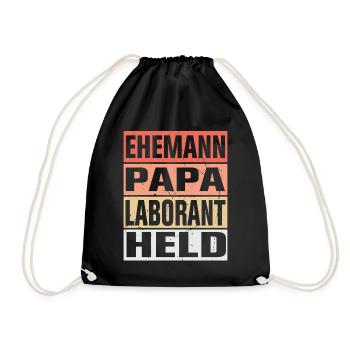 Laborant Vater Ehemann Held - Turnbeutel - Schwarz - Vorne