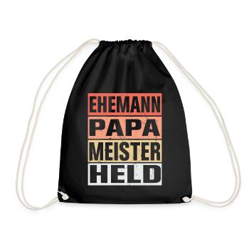 Meister Vater Ehemann Held - Turnbeutel - Schwarz - Vorne