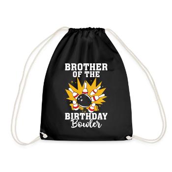 Brother of the Birthday Bowler - Turnbeutel - Schwarz - Vorne