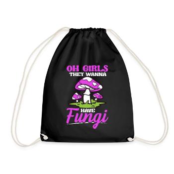 Oh les filles, ils veulent avoir des champignons butineurs de champignons - Sac de sport léger - noir - Devant