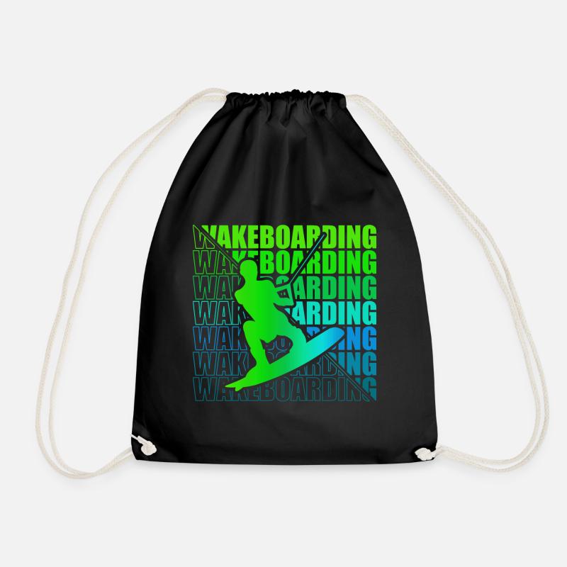 Wakeboard Wakeboarder Wakeboarding Freestyle DNA - Turnbeutel - Schwarz