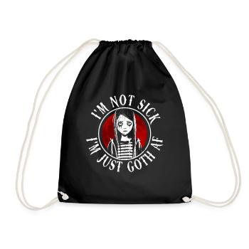 Je ne suis pas malade, je suis juste Goth AF - Moontan Gothic - Sac de sport léger - noir - Devant