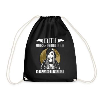 Goth, wo blass sein immer in Mode ist - Moontan - Turnbeutel - Schwarz - Vorne