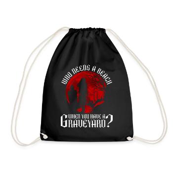 Cimetière Moontan-gothique Goth Fille Disant - Sac de sport léger - noir - Devant