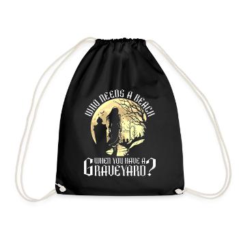 Cimetière Moontan-gothique Goth Fille Disant - Sac de sport léger - noir - Devant