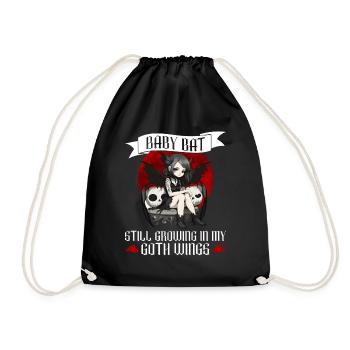 Bébé chauve-souris gothique gothique Grufti dicton - Sac de sport léger - noir - Devant