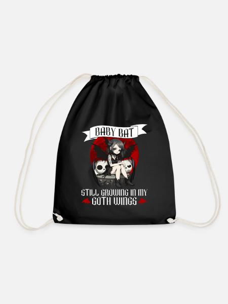 Bébé chauve-souris gothique gothique Grufti dicton - Sac de sport léger - noir