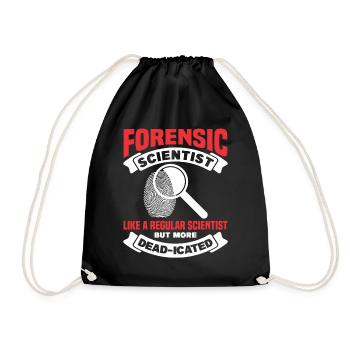 Gerichtsmediziner Forensiker Forensik - Turnbeutel - Schwarz - Vorne