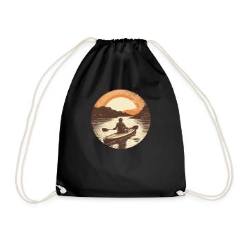 Kanu Canadier-Canoe Kajak Water-Paddle - Turnbeutel - Schwarz - Vorne