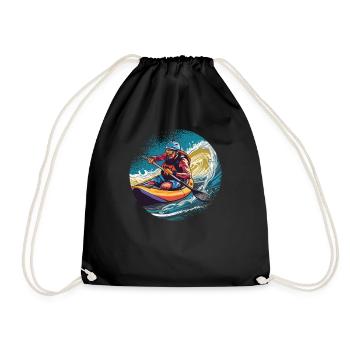 KAYAKS CANOE RAFTING BOAT Kayaking - Drawstring Bag - black - Front