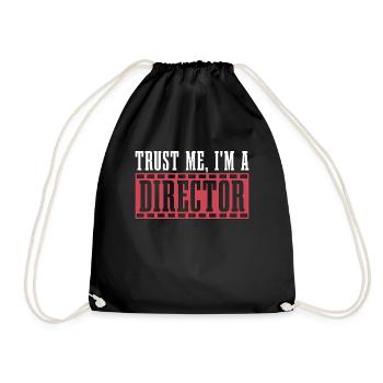 Film Director Trust Me I'm A Director Videographer - Drawstring Bag - black - Front