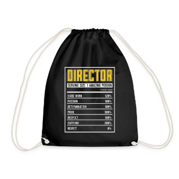 Réalisateur Réalisateur Nutrition Facts Film Film - Sac de sport léger - noir - Devant