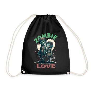 Zombie Love Cute Horror Undead Couple Valentine's - Turnbeutel - Schwarz - Vorne