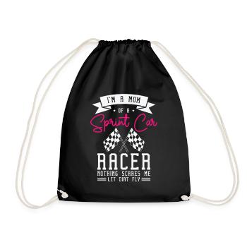 Sprint Car Dirt Track Racing - Turnbeutel - Schwarz - Vorne