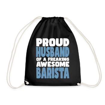 Fière épouse d’un sacré bon barista - Sac de sport léger - noir - Devant