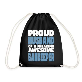 Fière épouse d’un sacré bon barman - Sac de sport léger - noir - Devant