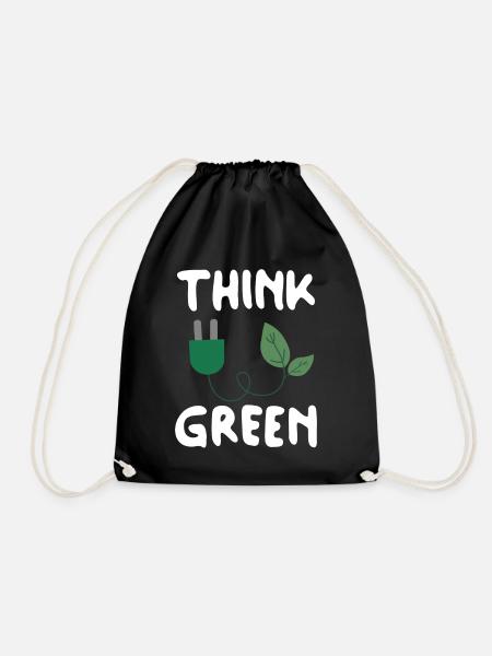 Think Green - Turnbeutel - Schwarz