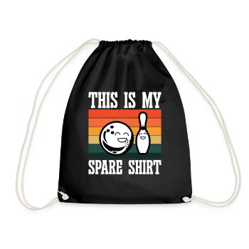 This is my Spare Shirt - Turnbeutel - Schwarz - Vorne