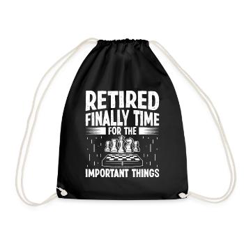 Retiré enfin Il est temps pour l’important - Sac de sport léger - noir - Devant