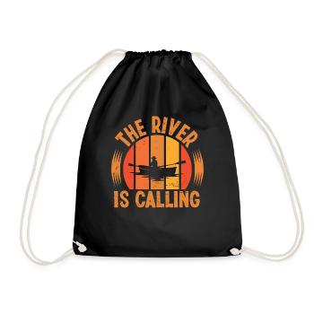 The River is calling - Drawstring Bag - black - Front