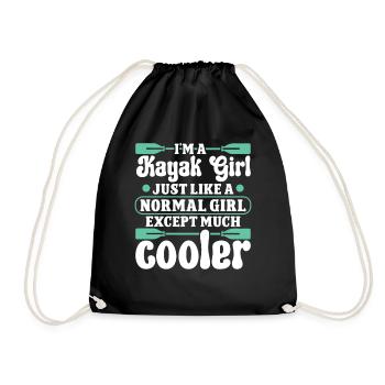 Je suis une fille avec kayak juste une fille normale - Sac de sport léger - noir - Devant