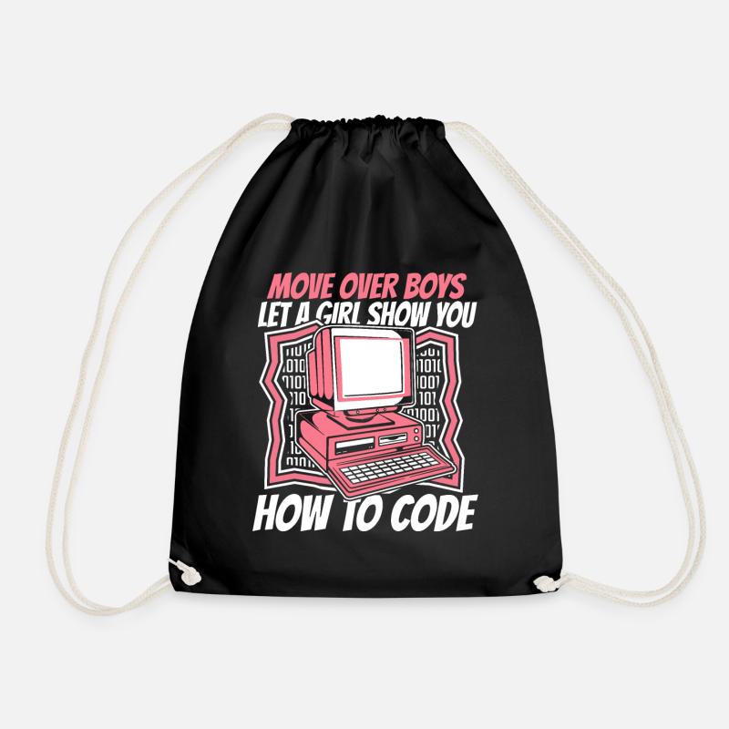 Let A Girl Show You How To Code Developer - Turnbeutel - Schwarz
