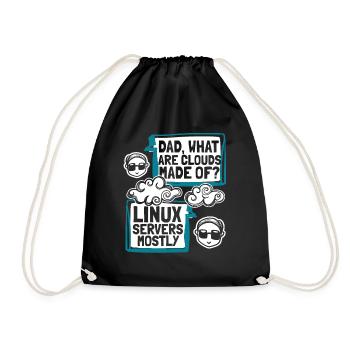 Dad What Are Clouds Made Of Developer Coder - Turnbeutel - Schwarz - Vorne