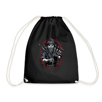 Dudelsackspieler schottischer Bagpipe-Musik - Turnbeutel - Schwarz - Vorne