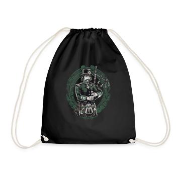 Dudelsackspieler schottischer Bagpipe-Musik - Turnbeutel - Schwarz - Vorne